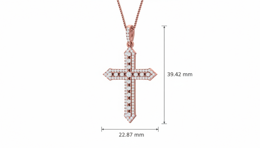 Delicate Unique Design Cross  Diamond