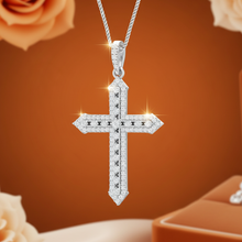 Load image into Gallery viewer, Delicate Gold and 0.52 Cart Aprox Diamond Cross Pendant