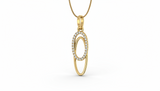 Interlocking Oval Diamond Accent