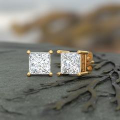 0.40 ctw Princess Lab Grown Studs