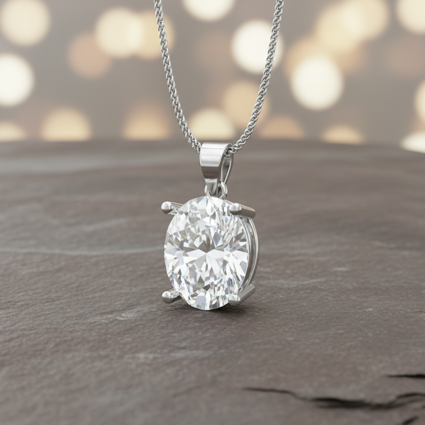 IGI cert. 3.00 ctw One Stone Oval Lab Grown Diamond