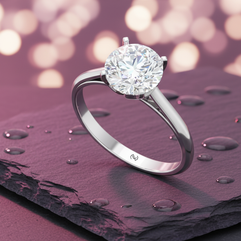 One Round Stone Lab Grown Diamond