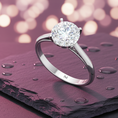 One Round Stone Lab Grown Diamond