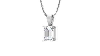 IGI cert. 3.00 ctw One Stone Emerald Lab Grown Diamond
