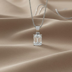 IGI cert. 3.00 ctw One Stone Emerald Lab Grown Diamond