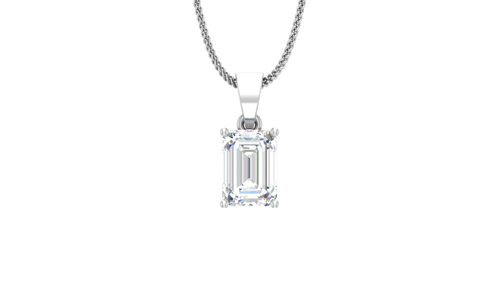 IGI cert. 3.00 ctw One Stone Emerald Lab Grown Diamond