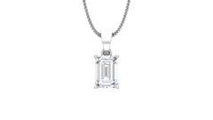 IGI cert. 3.00 ctw One Stone Emerald Lab Grown Diamond