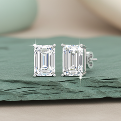 2.00 ctw Emerald Lab Grown Studs
