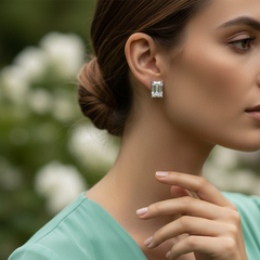2.00 ctw Emerald Lab Grown Studs