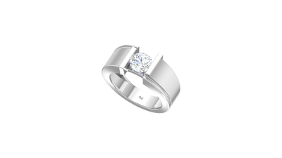 IGI cert. Men's One Round Stone Lab Grown Diamond