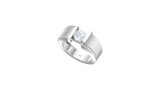 IGI cert. Men's One Round Stone Lab Grown Diamond