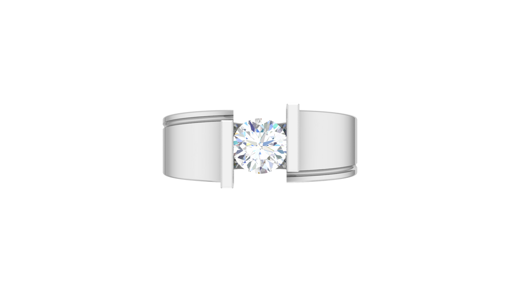 IGI cert. Men's One Round Stone Lab Grown Diamond