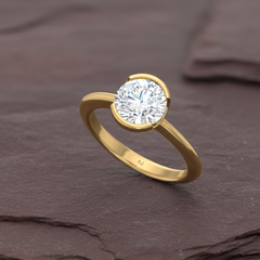 IGI cert. One Round Stone Lab Grown Diamond