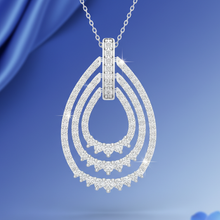 Load image into Gallery viewer, Dazzling Multi-Layered Diamond Teardrop Necklace with Chain
