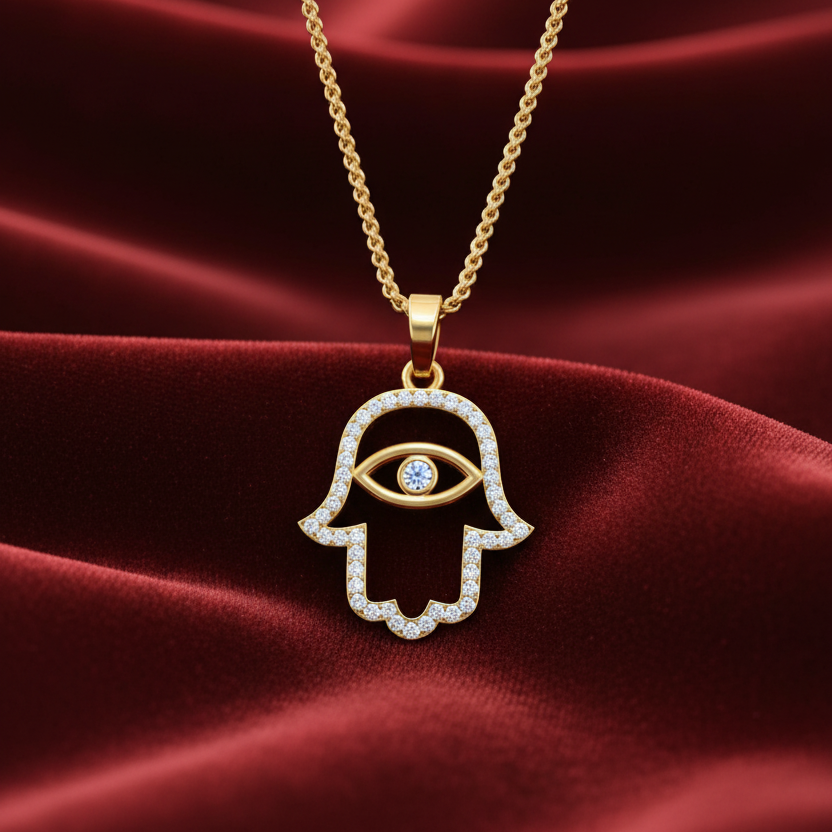 Modern Diamond Hamsa Hand