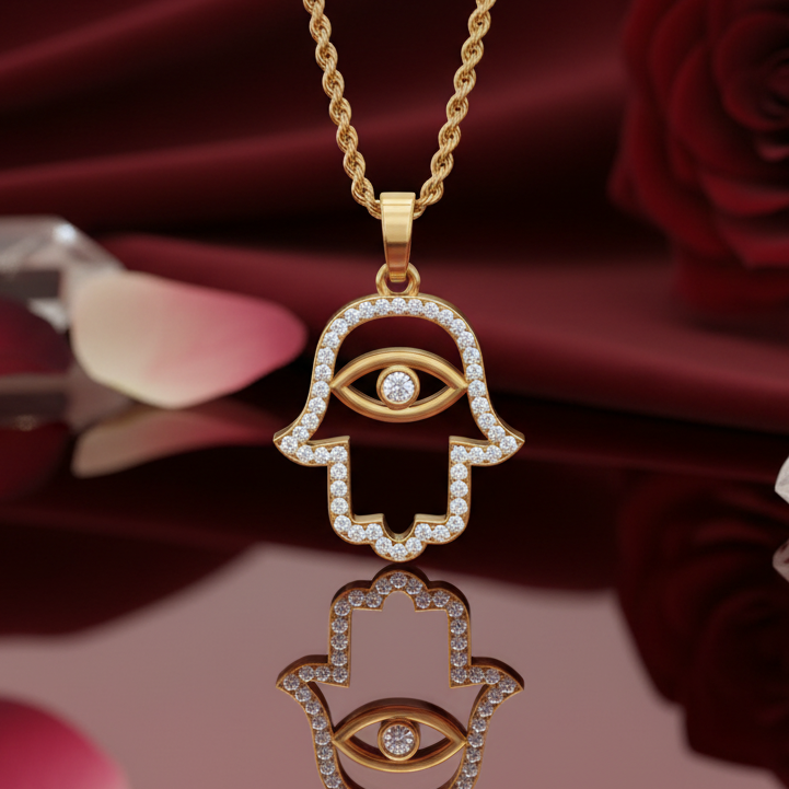 Modern Diamond Hamsa Hand