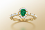 Precious Oval Emerald Natural Diamond Bespoke Signature