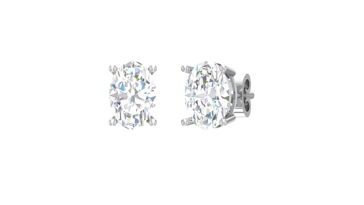 One cttw Oval Lab Grown Diamond