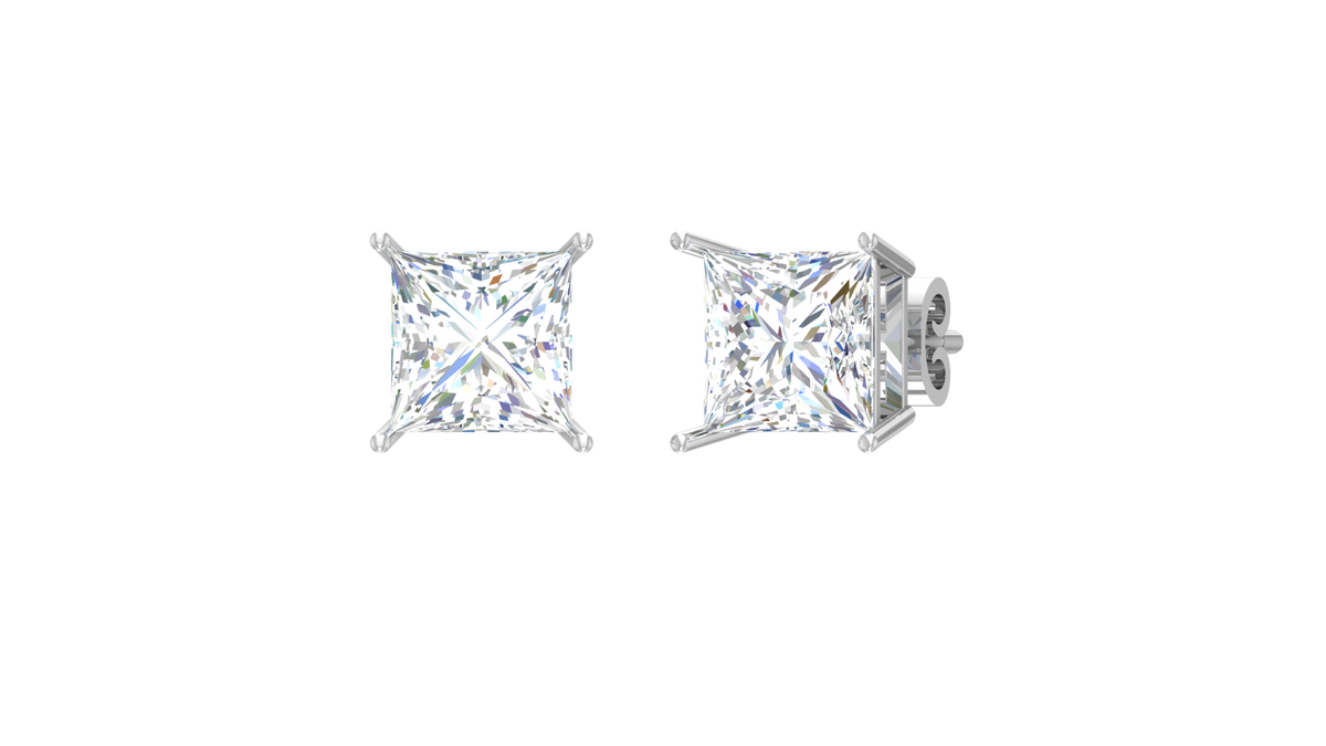 Three cttw Princess Lab Grown Diamond