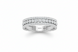 Tripartite Parallel Rail Diamond Three Row Footprint Architectural