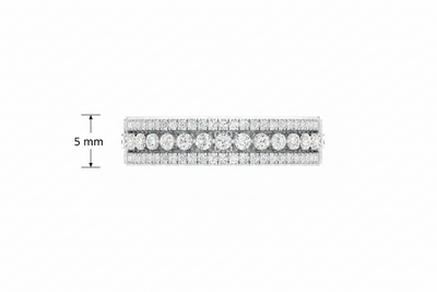 Tripartite Parallel Rail Diamond Three Row Footprint Architectural