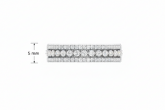 Tripartite Parallel Rail Diamond Three Row Footprint Architectural