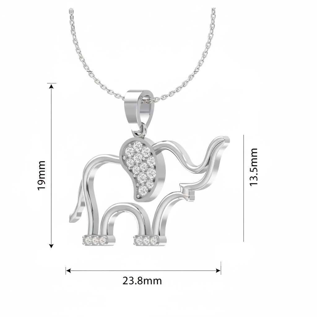 Premium Natural Diamond Elephant