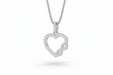 Symbolic Natural Diamond Infinity Heart
