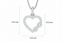 Load image into Gallery viewer, Symbolic Natural Diamond Infinity Heart