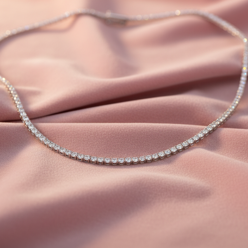 The Eternal Spark Diamond Tennis Necklace