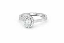 Load image into Gallery viewer, Oval Single Halo Lab Grown