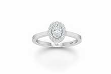 Load image into Gallery viewer, Oval Single Halo Lab Grown