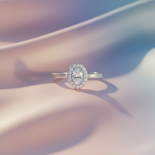 Load image into Gallery viewer, Oval Single Halo Lab Grown