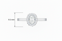 Load image into Gallery viewer, Oval Single Halo Lab Grown