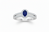 Imperial Oval Sapphire Natural Diamond Azure Celestial