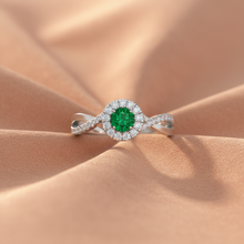 Load image into Gallery viewer, Precious Round Emerald Natural Diamond Verdure Bloom Cluster Crown