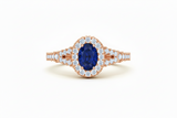 Oval Shape Sapphire Ring