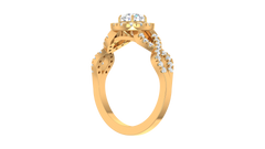 Round Halo Infinity Twist Pavé Ring
