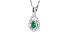 Load image into Gallery viewer, Teardrop Pear Emerald Natural Diamond Cluster