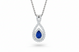 Precious Pear Sapphire DiamondJewelled Floating