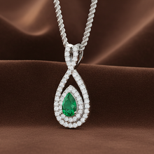 Load image into Gallery viewer, Teardrop Pear Emerald Natural Diamond Cluster