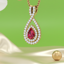 Load image into Gallery viewer, Ruby Pear-Cut Infinity Diamond