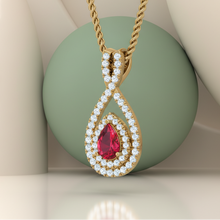 Load image into Gallery viewer, Ruby Pear-Cut Infinity Diamond
