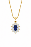 Artisan Oval Sapphire Natural Diamond Twin Architectural
