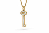 Modern Natural Diamond Skeleton Key