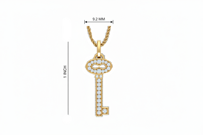 Modern Natural Diamond Skeleton Key