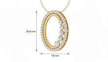 Load image into Gallery viewer, Graduated Oval Necklace With Chain
