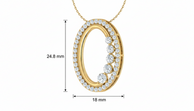 Graduated Oval Necklace With Chain