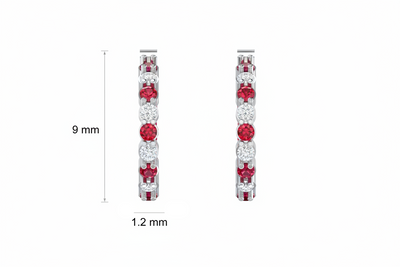 Ruby& Diamond Certified  Half Curved