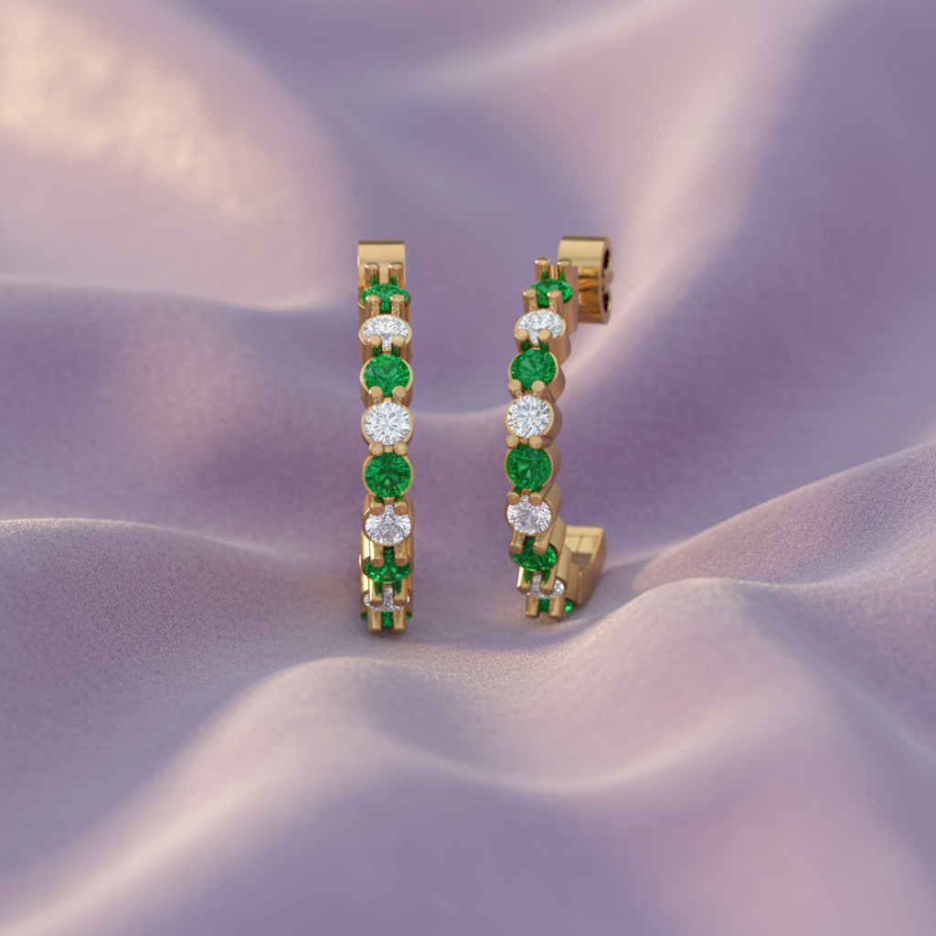 Emerald Curved Diamond Luminary